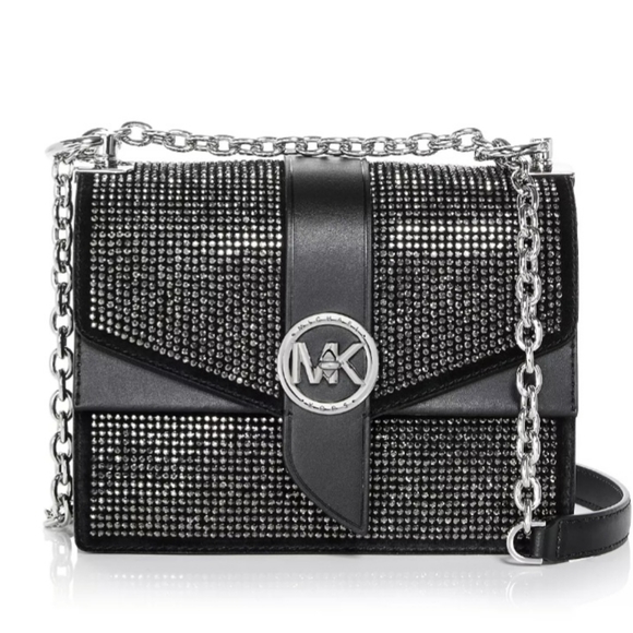 Michael Kors Rhinestone Greenwich Handbag And VS Handbag Charm - Picture 3 of 11